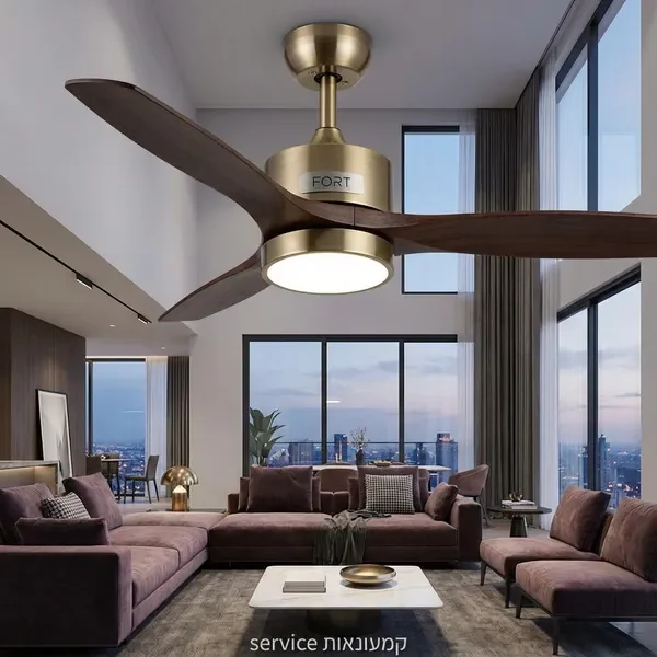 מאווררי תקרה מעוצבים עם תאורה משולבת