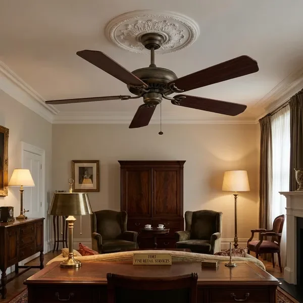 מאווררי תקרה קלאסיים עם להבי עץ